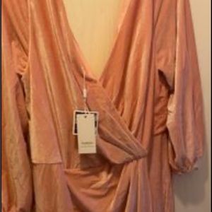 Plus sized velvet dress